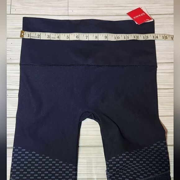 Spanx Look At Me Know Seamless Moto Leggings Indigo Sky Size Large - Picture 10 of 13